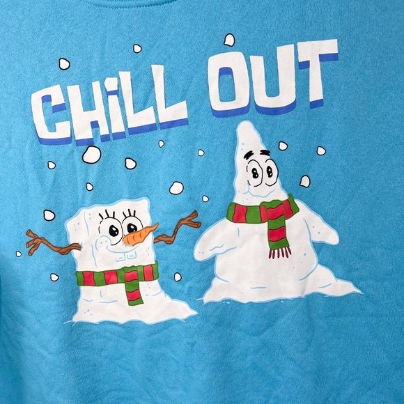 🎄NWT🤩 |•NICKELODEAN•| Spongebob Squarepants! Holiday Christmas Sweatshirt XL - Picture 2 of 6